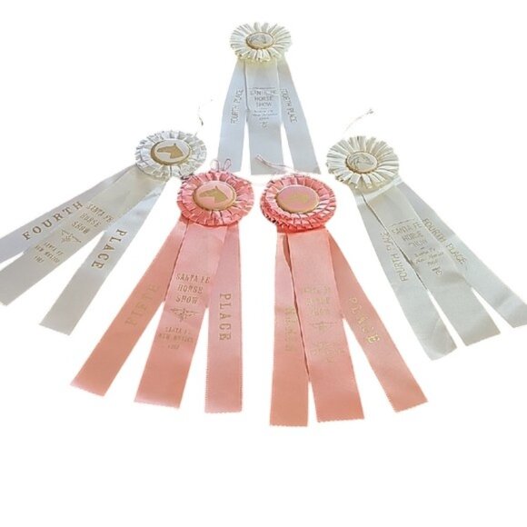 5 Vintage 1966 1967 equestrian Santa Fe horse show award ribbons rosettes - Picture 2 of 14